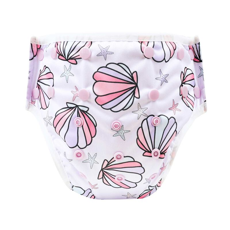 Bear & Moo Mermaid Shells Swim Nappy image number 0