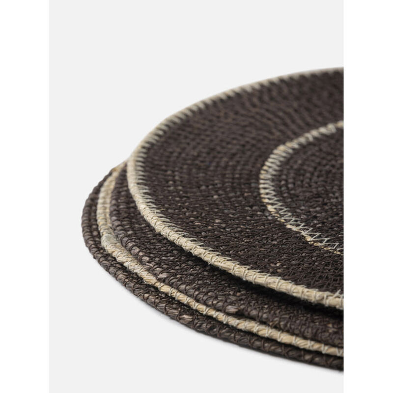 Citt&agrave; Agora Woven Placemat S/4 Rye/Natural 34cmdia image number 2