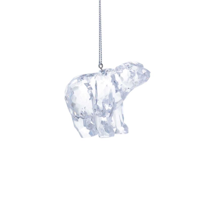 Gisela Graham Clear Acrylic Polar Bear Decoration image number 0