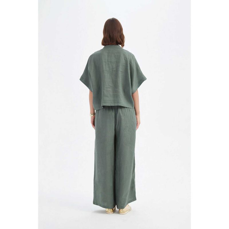 TIRELLI Boxy Button Linen Shirt image number 1