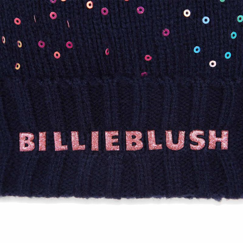 Billieblush Sequin Faux Fur Pom-Pom Beanie T2 - T3 image number 2