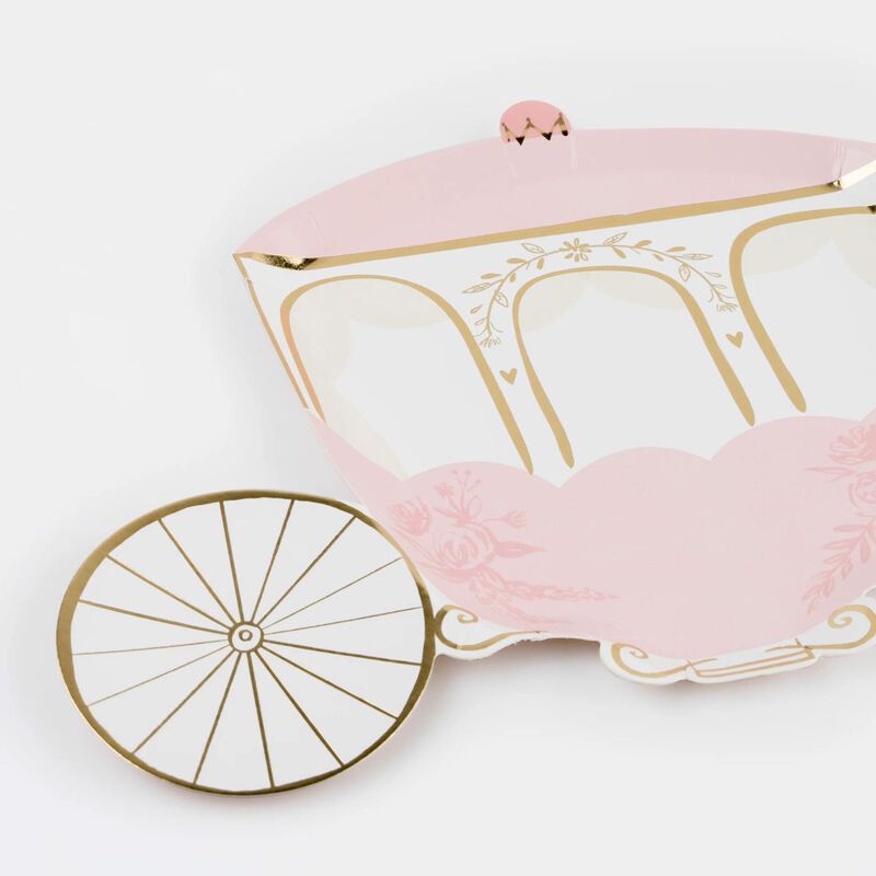 Meri Meri Princess Carriage Plates x 8 image number 1
