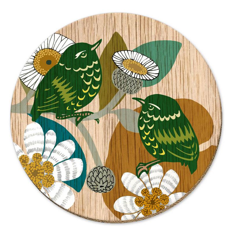 Tanya Wolfkamp Screenprint Titipounamu Coaster image number 0