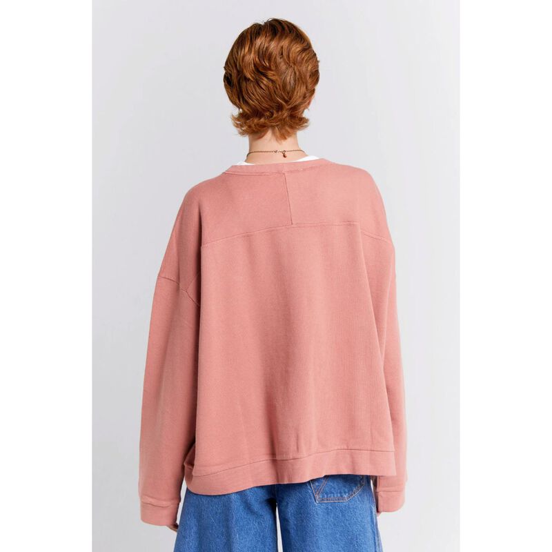 Karen Walker Embroidered Runaway Girl Organic Cotton Crewneck Sweatshirt image number 1