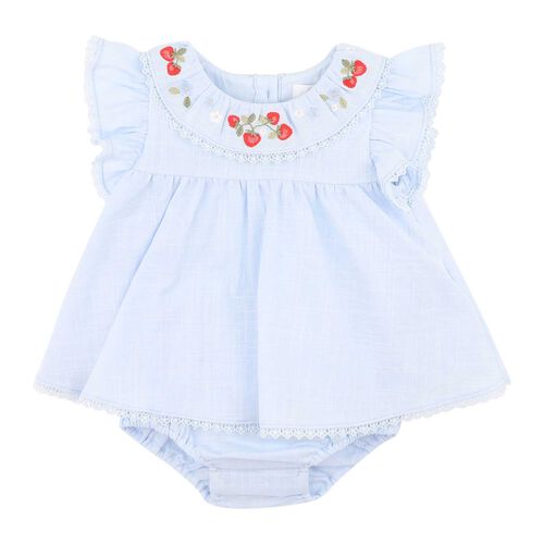 B&eacute;b&eacute; Poppy Embroidered Overlay Bodysuit
