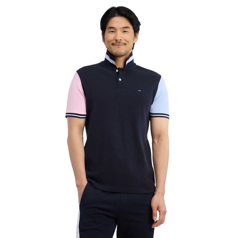 Eden Park Paris Short Sleeve Polo Shirt With Chest Band Stripe image number 0