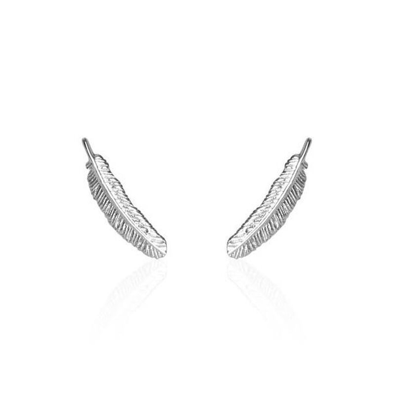 Boh Runga Miromiro Feather Stud Earrings Silver image number 0