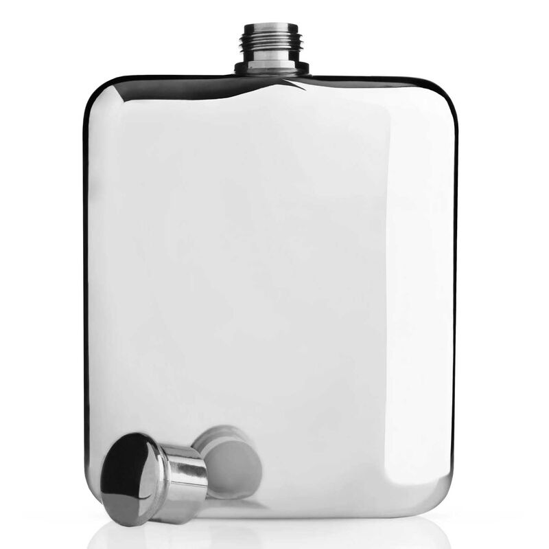 Silver Flask By Viski® image number 1