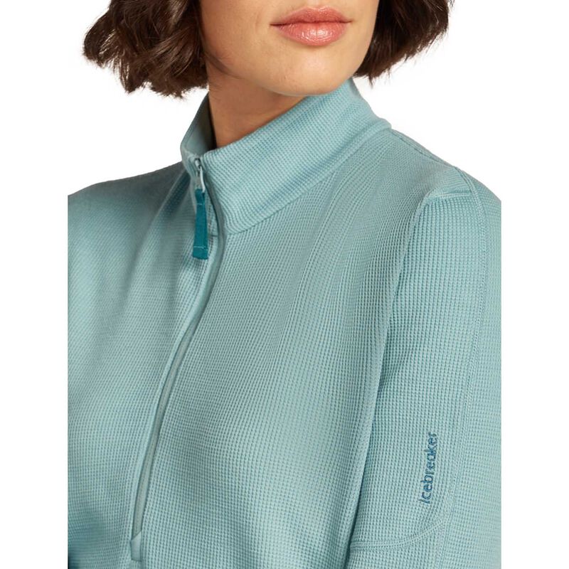 Icebreaker W Merino 260 Waffle Knit Wander LS Half Zip image number 2