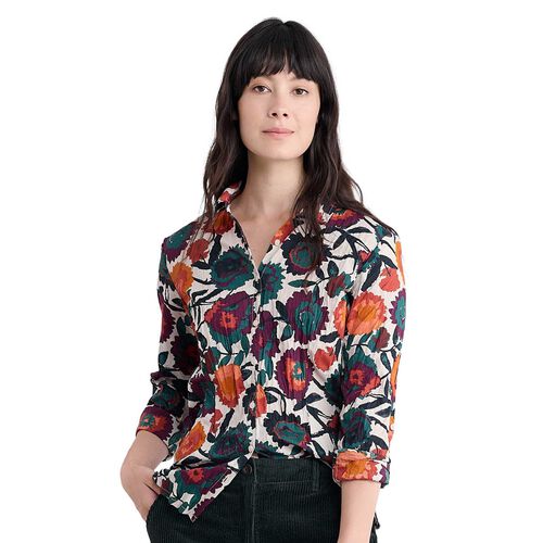Seasalt Cornwall Larissa Shirt Figurative Floral Aran