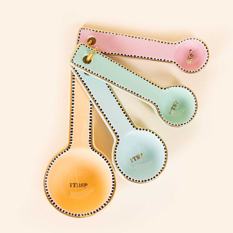 Yvonne Ellen Ceramic Pastel Measuring Spoons (Set of 4) image number 1