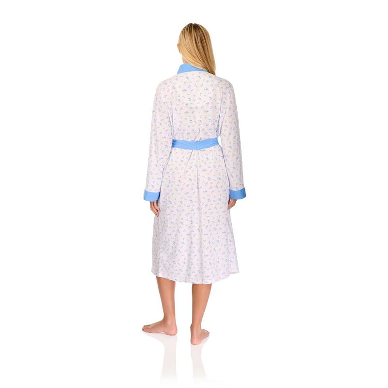 La Marquise Vintage Blossoms Cotton-Rich Jersey Long Sleeve Wrap Robe image number 1