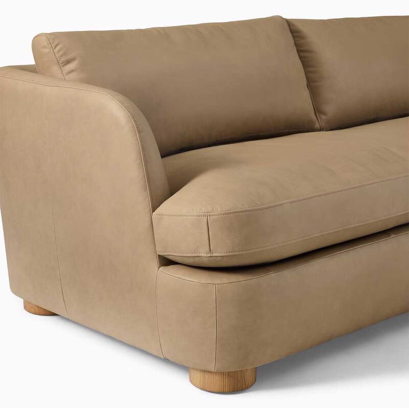 West Elm Leroy Leather Sofa image number 2