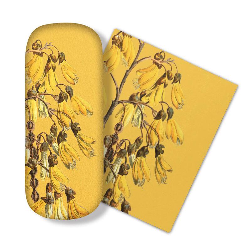 Vintage Botanical Kowhai Glasses Case image number 0