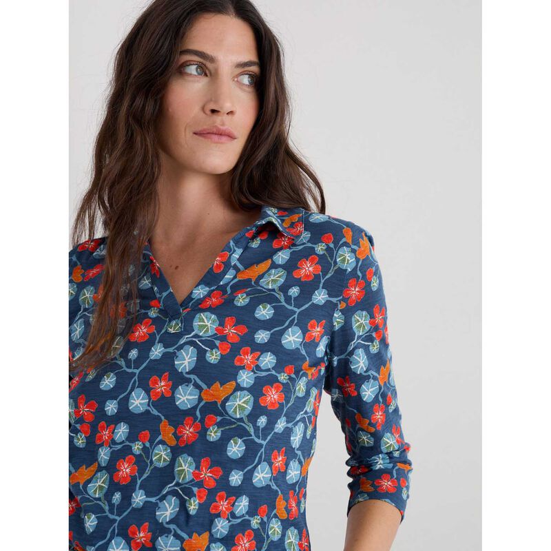 Seasalt Cornwall Wavecrest Shirt Winding Nasturtiums Squall image number 2