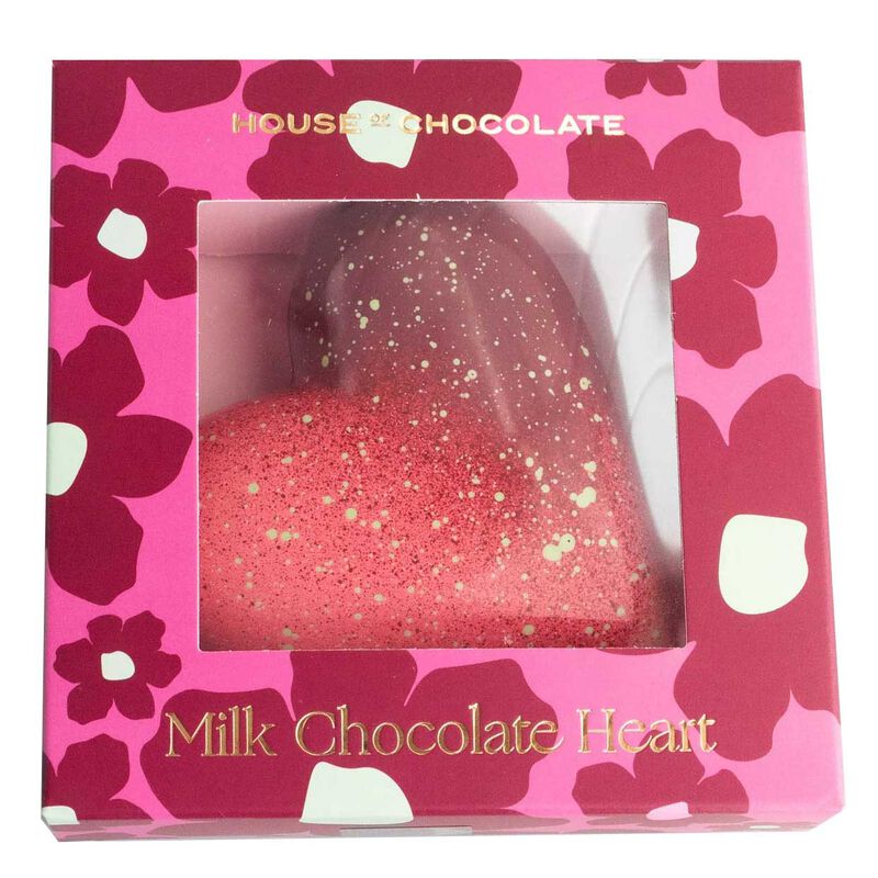House of Chocolate Hazelnut Praline & Salted Caramel Milk Chocolate Heart image number 0
