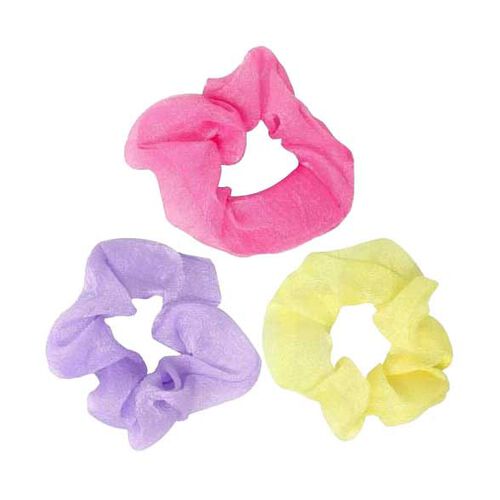 Pink Poppy Pastel Hair Scrunchies Set