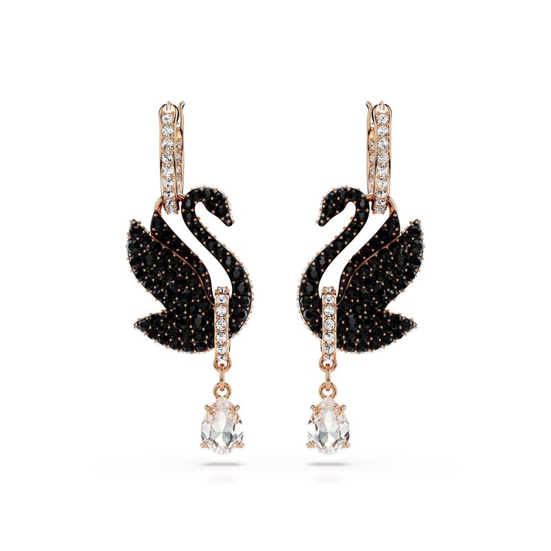 Swarovski Swan Drop Earrings image number 1