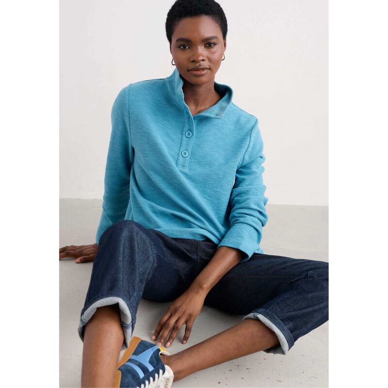 Seasalt Cornwall Last Boat Sweatshirt Lagoon image number 2