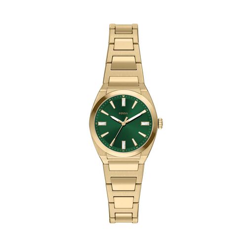 Fossil Everett 27mm Three-Hand Gold-Tone Stainless Steel Watch