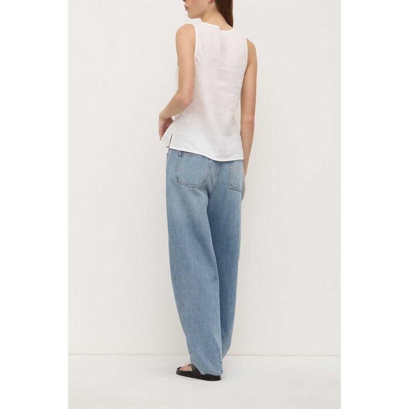 Assembly Label Liliana Linen Tank White image number 1