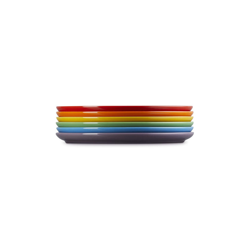 Le Creuset Stoneware Rainbow Set of 6 Dinner Plates 27cm image number 1