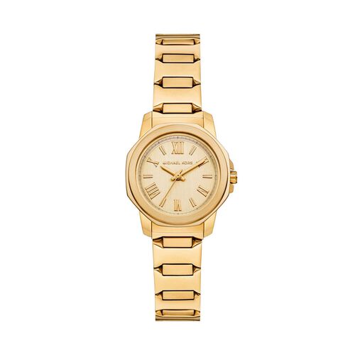 Michael Kors Prescott Three-Hand Gold-Tone Stainless Steel Watch