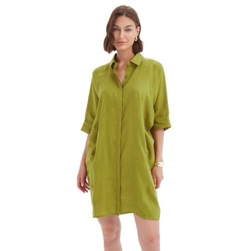 TIRELLI Oversized Linen Shirt Dress