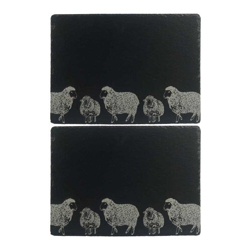 Selbrae House 2 Slate Place Mats - Sheep