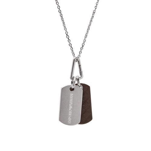 Emporio Armani Stainless Steel Dog Tag Necklace