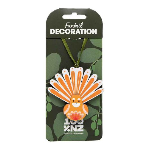 100% New Zealand Fantail Wooden Decoration