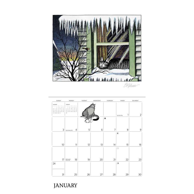 Pomegranate B Kliban Cat Wall Calendar 2027 image number 1