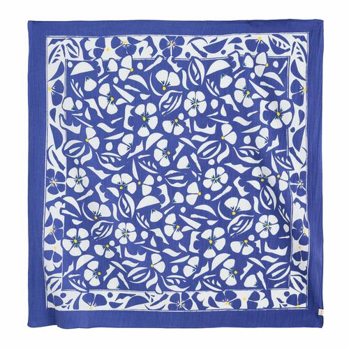 Seasalt Cornwall May Garland Square Collaged Border Bright Marine