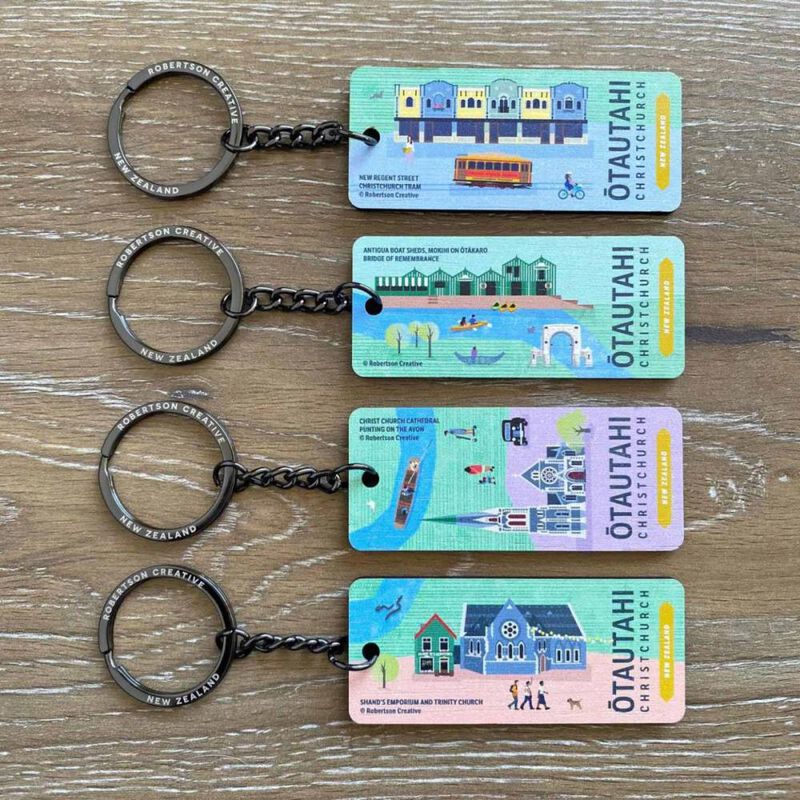 Robertson Creative Otautahi Wooden Key Chains image number 7