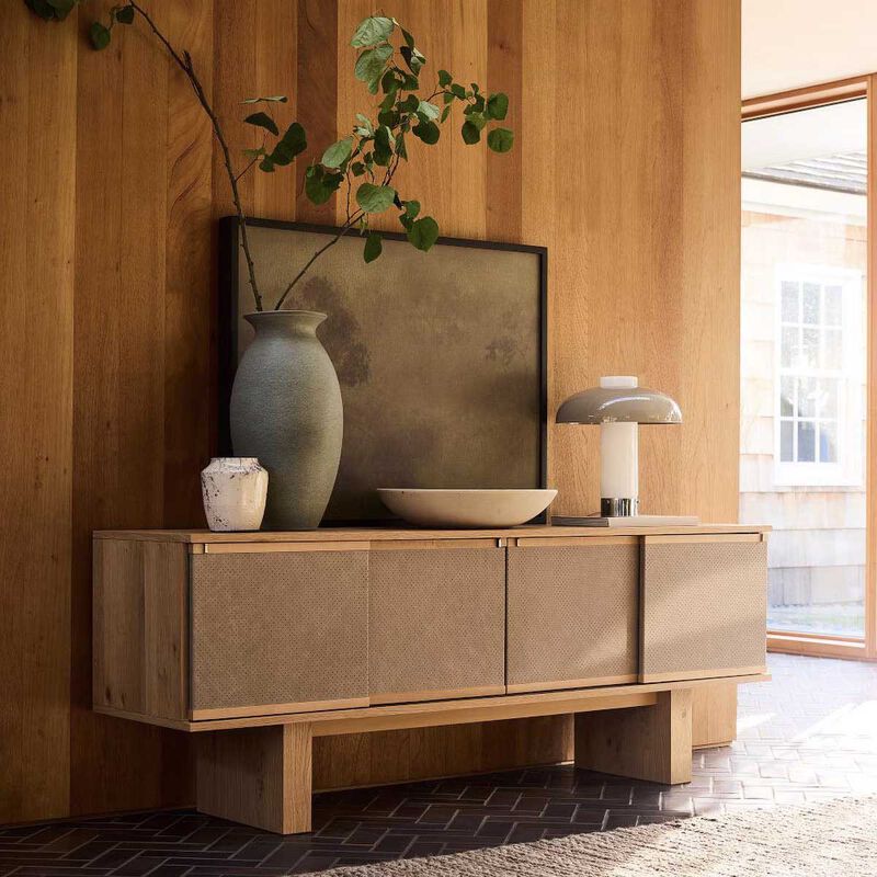 West Elm Buxton Media Console Blonde image number 3