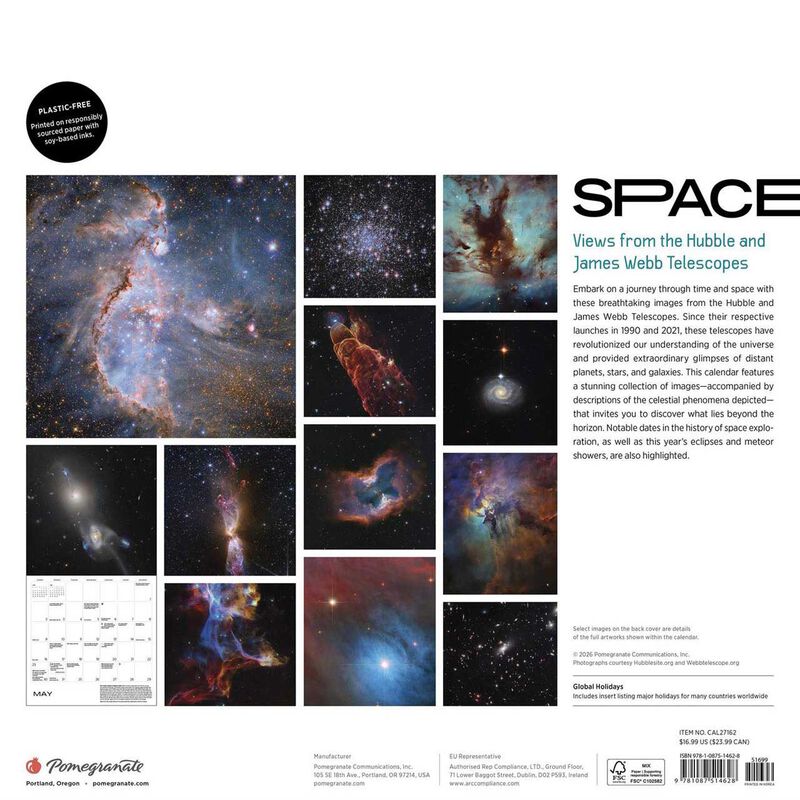 Pomegranate Space Wall Calendar 2027 image number 2