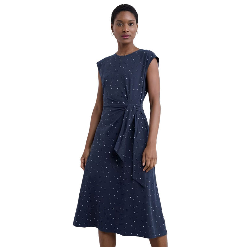 Seasalt Cornwall Fettling Dress Dotty Speckle Maritime image number 0