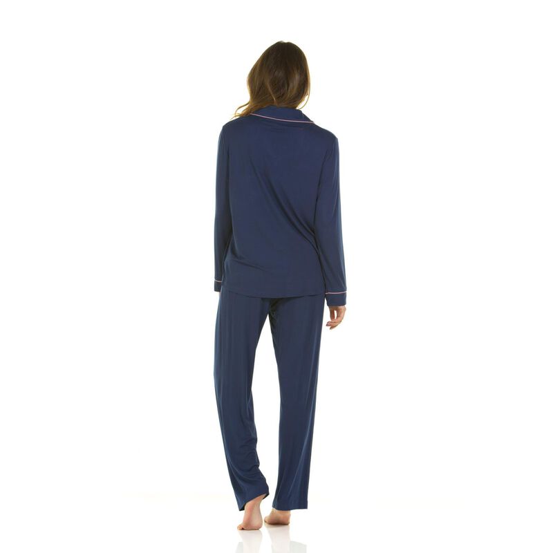 La Marquise Bamboo Lace Long Sleeve Button Thru Pyjamas image number 3