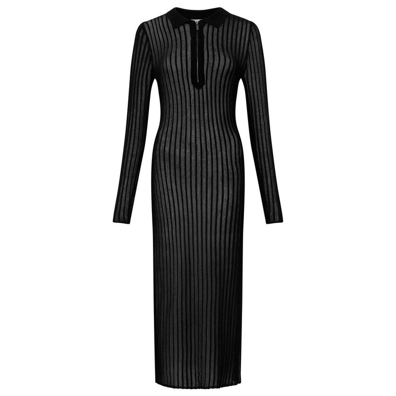 St. Agni Sheer Stripe Dress image number 2
