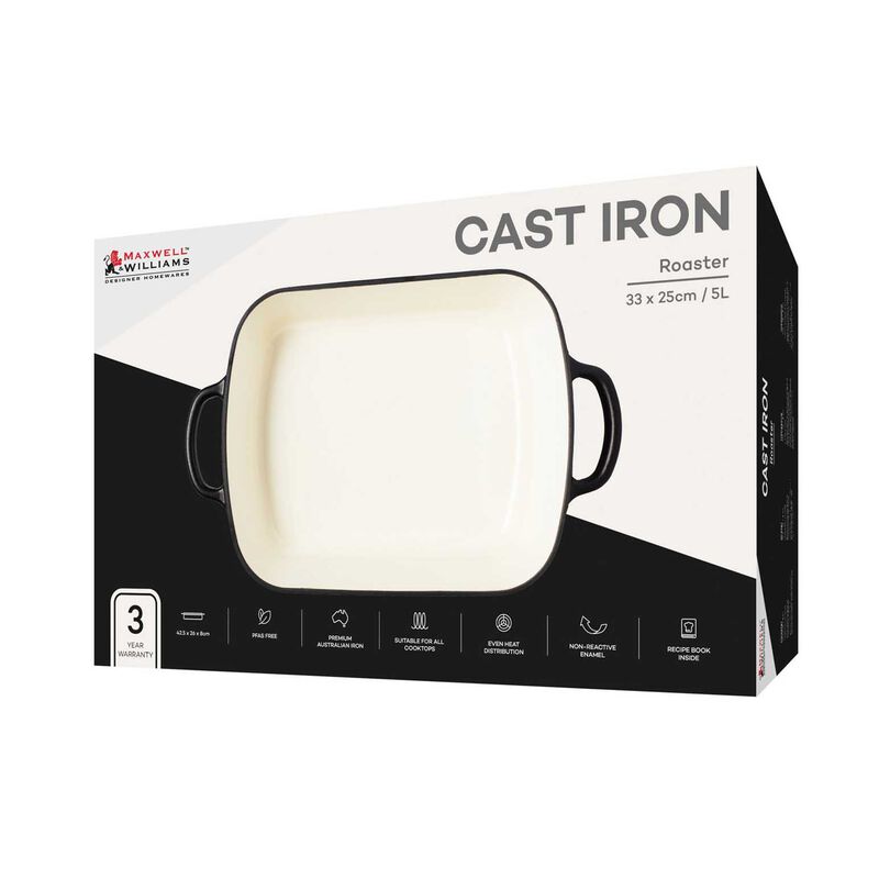 Maxwell & Williams Cast Iron Roaster Black 34x26cm / 5L Gift Boxed image number 2