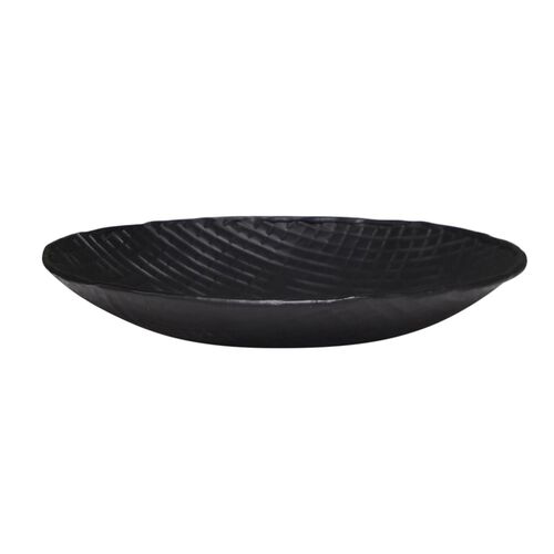 Ankara Round Plate - Black