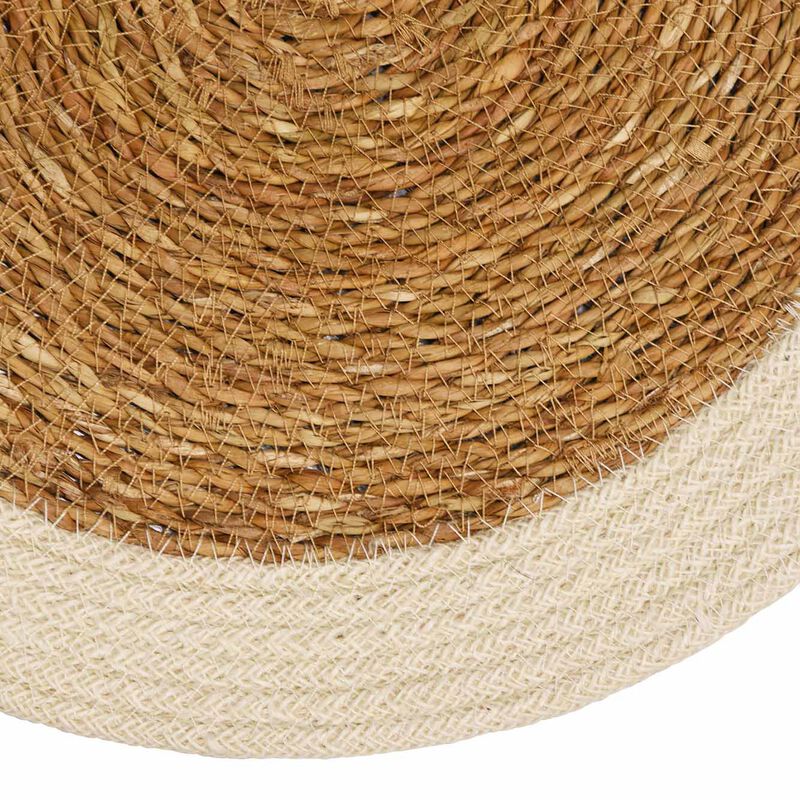 Maytime Round Placemat Natural with Thick White Edge image number 1