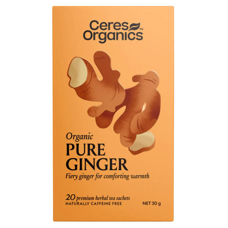 Ceres Organics Pure Ginger Tea 20 Sachets image number 0