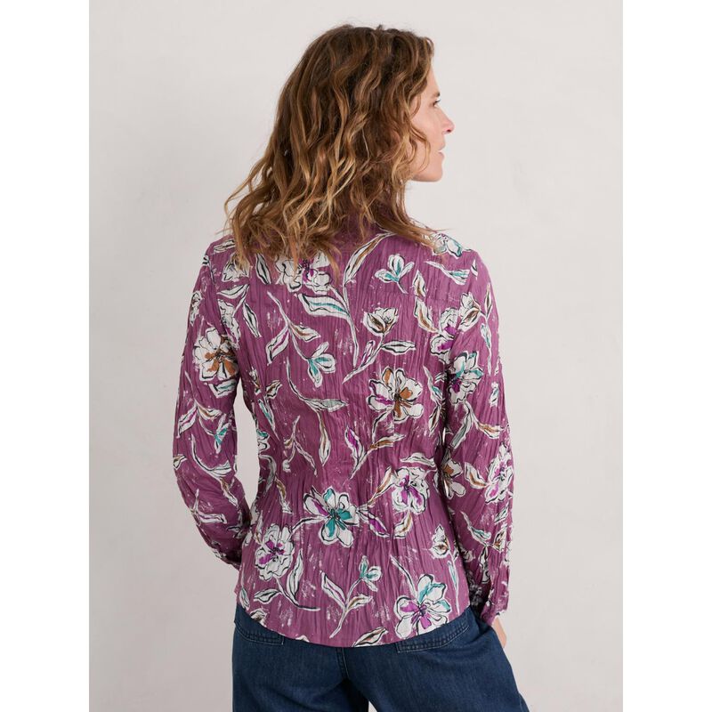 Seasalt Cornwall Larissa Shirt Linework Floral Heather image number 1