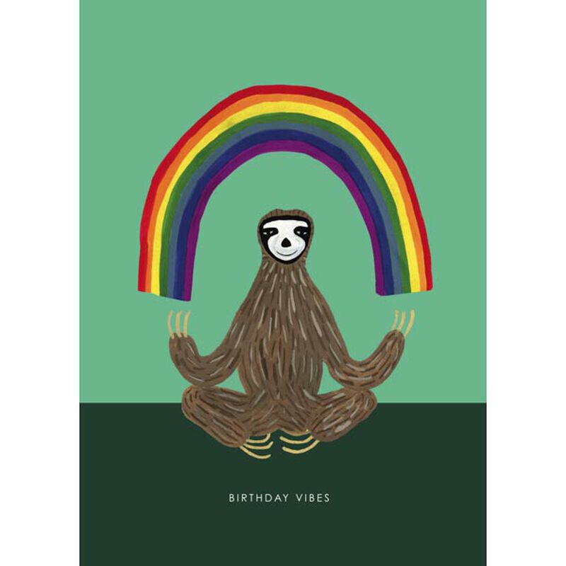 Rainbow Sloth Card image number 0
