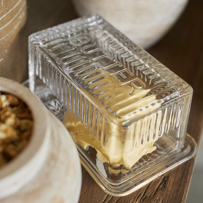 French Country Glass Butter Dish image number 2