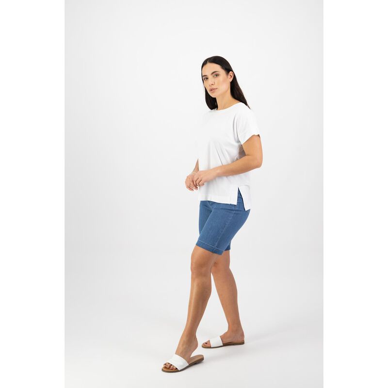 Vassalli Drop Sleeve Top With Stepped Hem image number 12