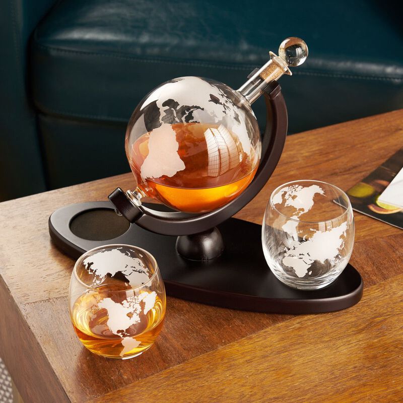 Globe Decanter & Whiskey Tumblers Set By Viski&reg; image number 2