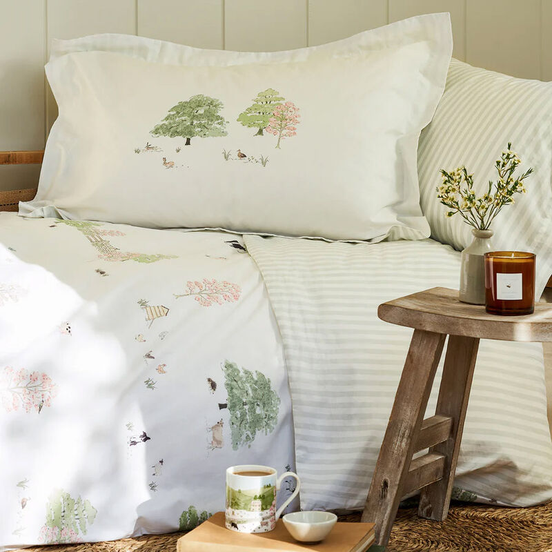 Sophie Allport Spring Cottage Pair Of Oxford Pillowcases image number 1