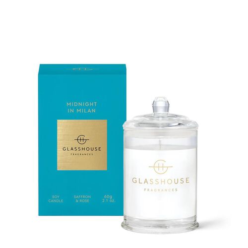 Glasshouse Fragrances Midnight In Milan Soy Candle 60g